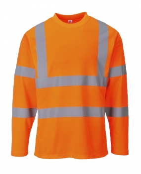 Warnschutz T-Shirt orange - langarm