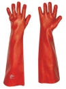 PVC-Schutzhandschuhe rot - 60 cm