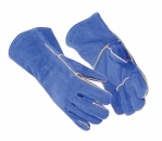 Schweißer-Handschuhe aus Spaltleder, blau