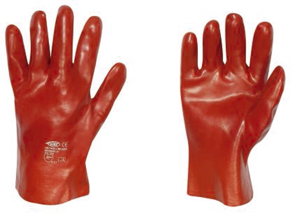 PVC-Schutzhandschuhe rot - 27 cm