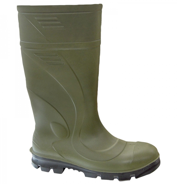 Sicherheitsgummistiefel aus PU grün S5