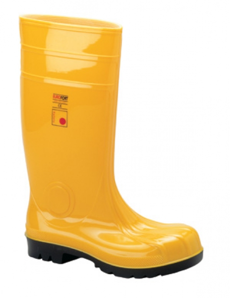 Sicherheitsgummistiefel aus PVC gelb S5