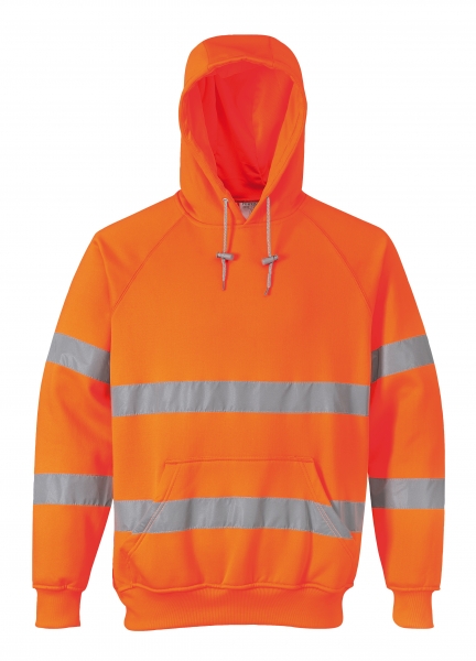 Warnschutz-Kapuzenshirt orange
